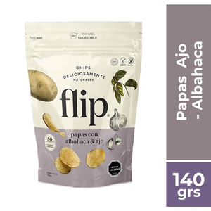CHIPS PAPAS FLIP ALBAHACA Y AJO X  GR