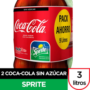 BEB TRIPACK  CC SIN AZUCAR SPRITE X  LT