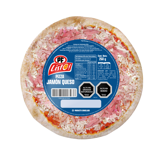 PIZZA JAMÓN QUESO INDIVIDUAL CONGELADA ZCF