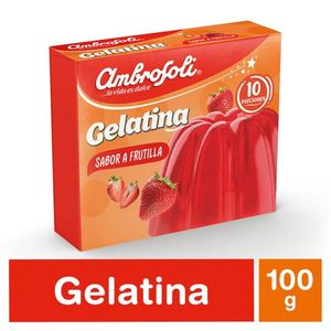 GELATINA AMB FRUTILLA X  GR 