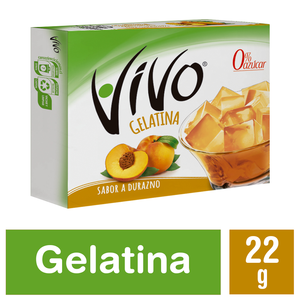GELATINA VIVO DURAZNO X  GR