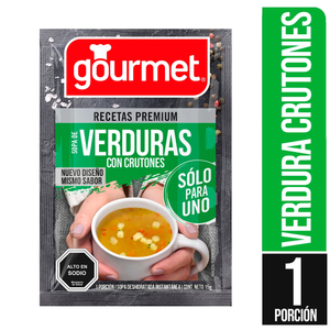 SOPA DE VERDURAS GOURMET  CON CRUTONES SPU  GR 