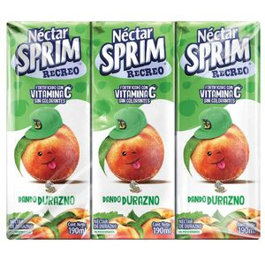 NECTAR SPRIM PACK DURAZNO  X UNID 