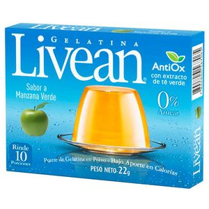 LIVEAN GELATINA MANZA VERDE X  GR