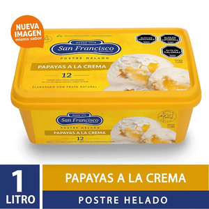 HELADO SAN FCO PAPAYAS A LA CREMA XLT