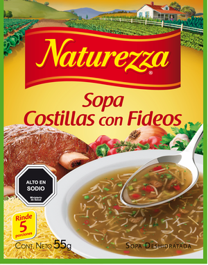 NATUREZZA SOPA COSTILLA FIDEO  GR 