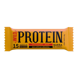 WILD PROTEIN BARRA CHOCOLATE MANI  X GR