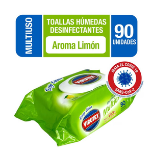 VIRUTEX TOALLAS DESINFECTANTES POUCH LIMÓN 